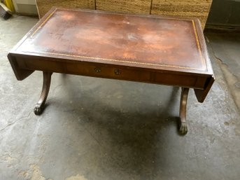 Leather Top Coffee Table