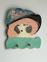 Art Deco Style Wall Decor With Hanging Pegs
