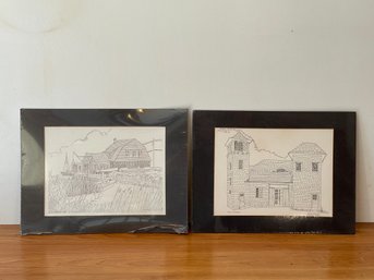 Two Unframed Greenwich Point Prints By Karin Stenberg