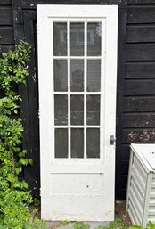 A Vintage 30' Exterior Door With Glass Lites