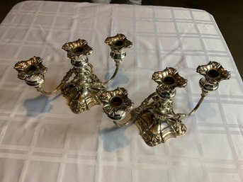 Silver Plate Candelabra Pair