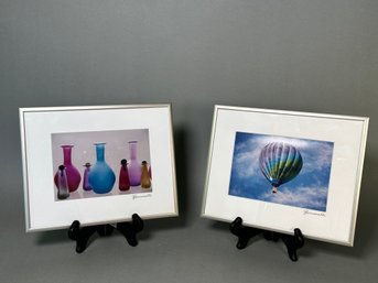 J Simonelli Signed Photography: Hot Air Balloon & Colored Bottles