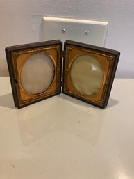 Antique Attached  Folding Small Picture Frame