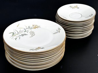 Vintage Rosenthal Gilt Rimmed Luncheon Plates And Saucers