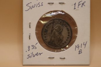 1914 Swiss Coin .835 Silver