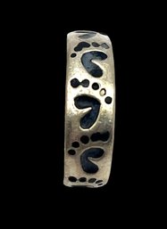 Vintage Sterling Silver Foot Cuff Ring, Size 2.5