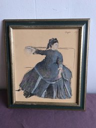 Degas Signed Women On Coach Framed Print