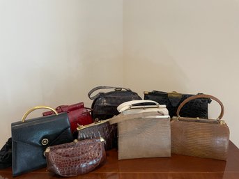 Collection Of Nine  Pre-owned Handbags (A)