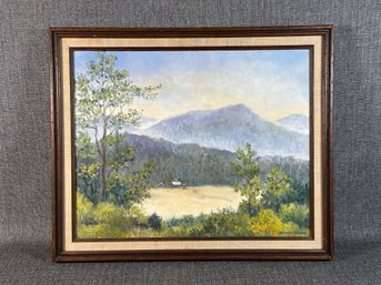 Dorothy Bowman, Original Oil On Canvas, Morning In Vermont, Signed