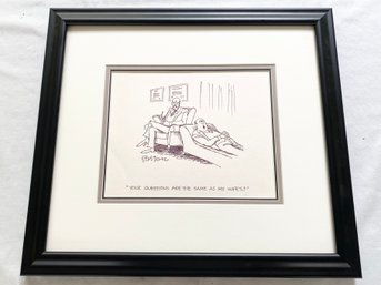 New Yorker Cartoon: Original Artwork, Signed By Artist,  ('K'), COA