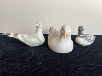 Set Of Bird Decoy Sculptures