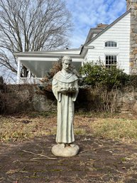 A Garden Statue Of St. Francis Of Assisi - Molded Plastic