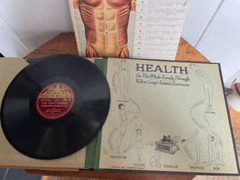 Walter Camp 'HEALTH BUILDER DAILY DOZEN' With 78rpm Records - 1921