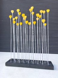 Unique Abstract Metal Rod Sculpture