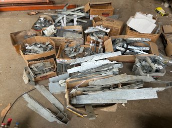 Large Lot Of Galvanized Joist Handers ( Bring Boxes )