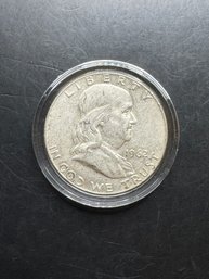 1962-D Benjamin Franklin Silver Half Dollar