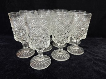 Vintage Imperial Clear Glass Cape Cod Goblets