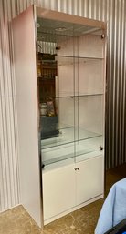 Two Door Grey Glass Display Cabinet