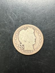 1900-S Barber Silver Quarter