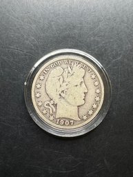 1907 Barber Silver Half Dollar