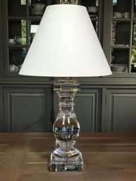 (1 Of 2) Paid $775 Each For RESTORATION HARDWARE Crystal Baluster Lamp - Slightly Smaller Than Others