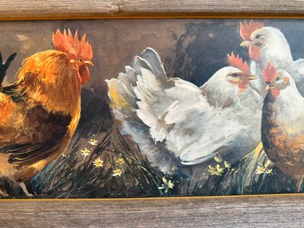Unsigned French Style Chicken Painting