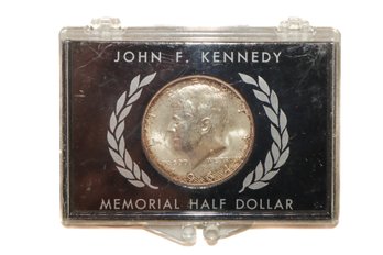 1964 Silver JFK Memorial Half Dollar In Original Box