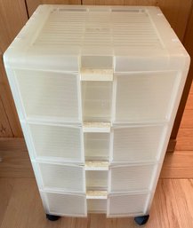 Four Drawer Rolling Storage Unit