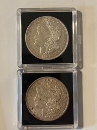 2 Morgan Silver Dollars 1921-D, 1921-S