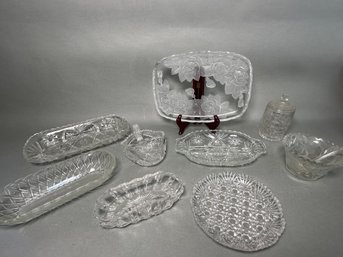 Beautiful Collection Of Vintage Glass Serving Dishes