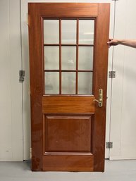 An Exterior 36 Inch Solid Mahogany Door With Jamb/ Frame - Baldwin Hardware