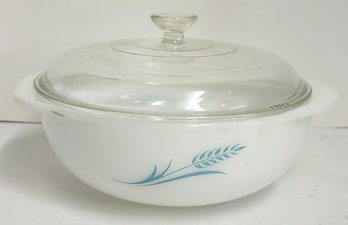 Vintage 1960s Pyrex Wheat Casserole Dish W/ Lid