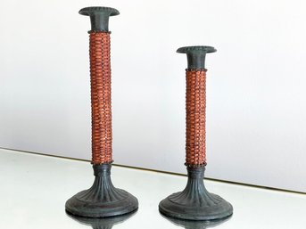 A Pair Of Decorative Candlesticks