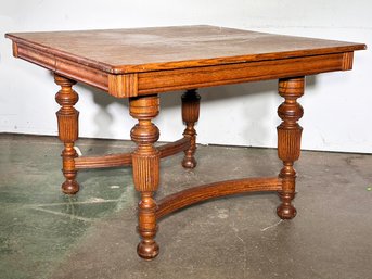 A 19th Century Carved Oak Dining Table