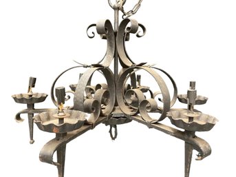 6 Arm Wrought Iron Chandelier
