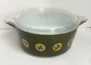 Vintage Pyrex Zodiac Casserole Dish W/ Lid