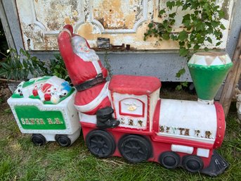 1972 Santa Train Christmas Empire Brand Blow Mold Lawn Decoration