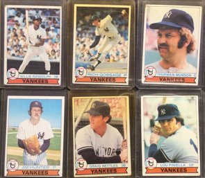 (6) 1979 Topps New York Yankees Munson-Gossage-Nettles - M