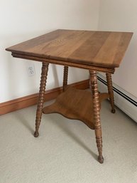Solid Oak Square Side Table 24x24x28.5