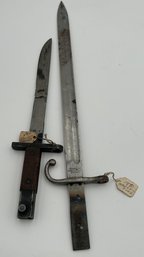 Rare World War 2 Japanese 'last Ditch' Bayonet And World War 1 M1897 Austrian Saber Bayonet