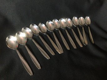 Japan Crestmark  Stainless Lot Of 12 Tiny Tea Spoons