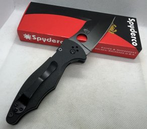 Top-end SPYDERCO YOJIMBO 2 Carbon Fiber Tanto Style Folding Knife- New In Box