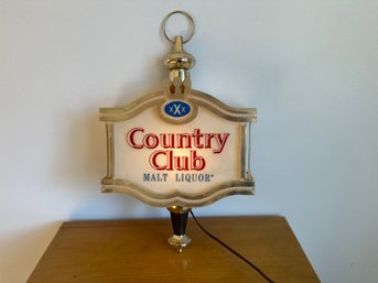 Vintage Country Club Malt Liquor Lighted Sign