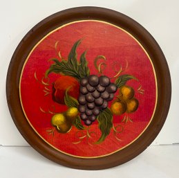 Hand Decorated Tom Fitz Simons Wooden Fruit Tray