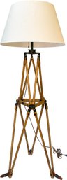 A Very Large Surveyor's Tripod Standing Lamp By Ralph Lauren For Visual Comfort