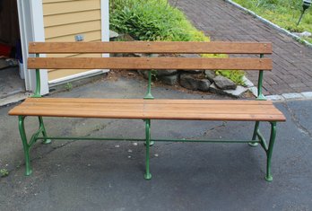 Vintage Cast Iron & Wood Park Bench