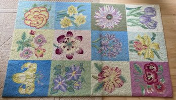 Floral Hooked Rug