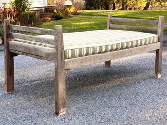 A Primitive Late 18th-Early 19th Century Notched Pine Day Bed