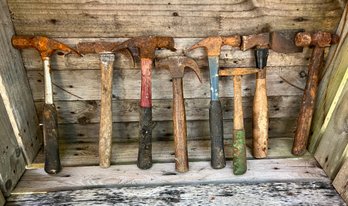 Assortment Of Hammers, Wood Handled  Lot- G