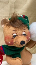 A Vintage Annalee Brown Bear Snowball 1991 - Made In New Hampshire